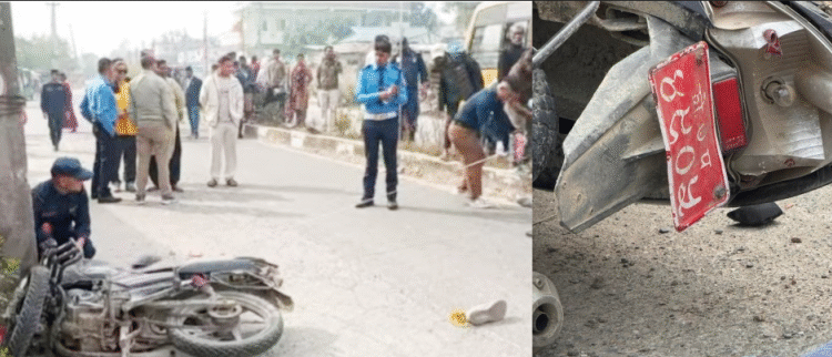 इनरुवामा भीषण दुर्घटना : मोटरसाइकल विद्युत् पोलमा ठोकिँदा युवकको मृत्यु