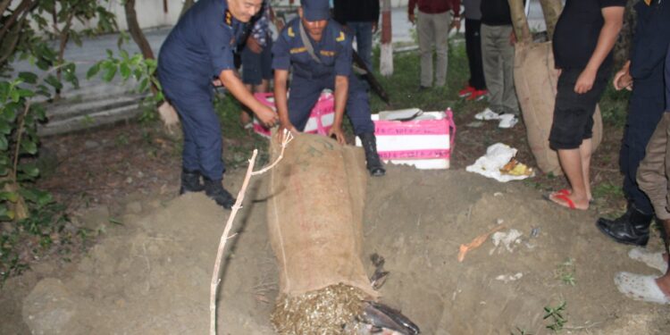 प्रहरीले केशलिया पुल नजिक फेला परेको ठूलो परिमाणको माछा नियन्त्रणमा